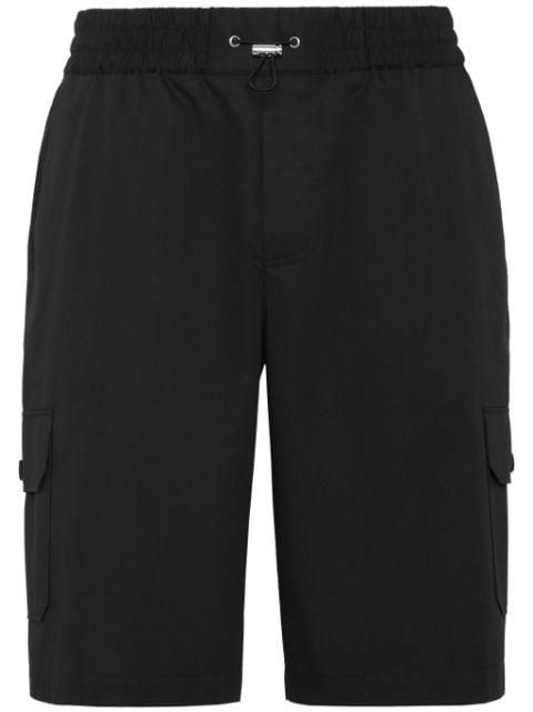 drawstring cargo shorts by PHILIPP PLEIN