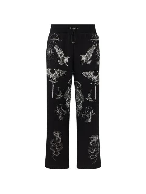 eagle-motif drawstring track pants by PHILIPP PLEIN