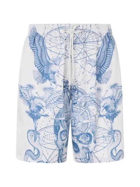 eagle skull-print shorts by PHILIPP PLEIN