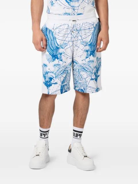 elastic-waistband shorts by PHILIPP PLEIN