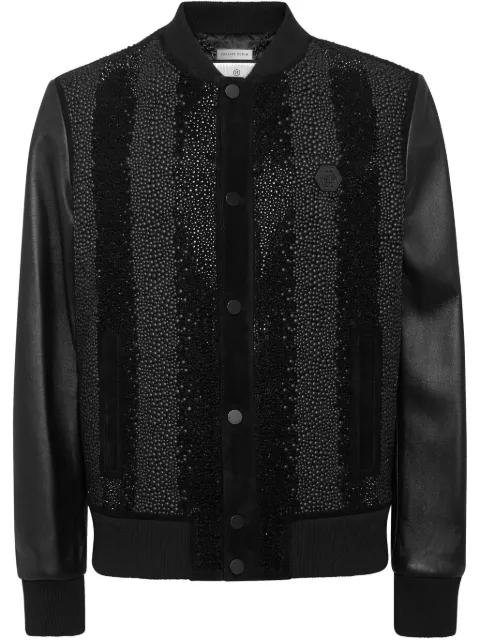 embellished bomber jacket by PHILIPP PLEIN