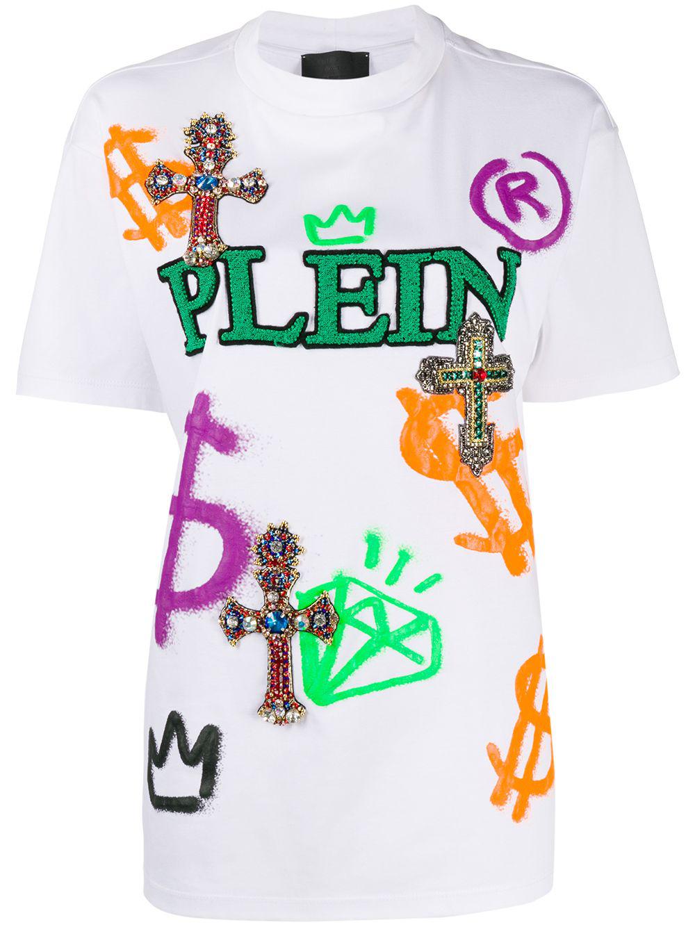 embroidered baroque T-shirt by PHILIPP PLEIN