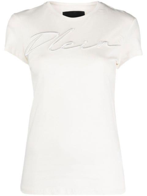 embroidered-logo cotton T-shirt by PHILIPP PLEIN