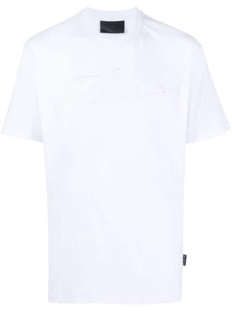 embroidered-logo crew-neck T-shirt by PHILIPP PLEIN