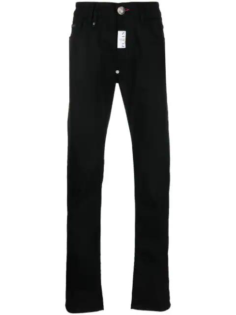 embroidered-logo straight-leg jeans by PHILIPP PLEIN