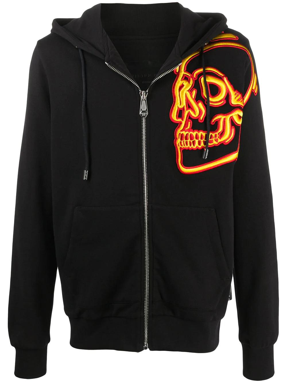 embroidered skull hoodie by PHILIPP PLEIN