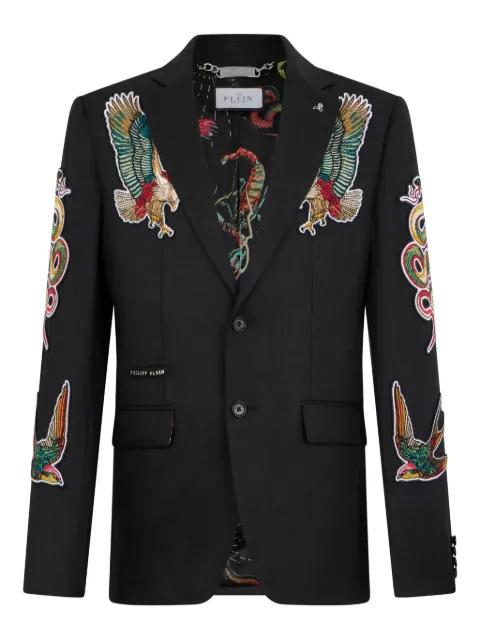 embroidered-tattoo blazer by PHILIPP PLEIN