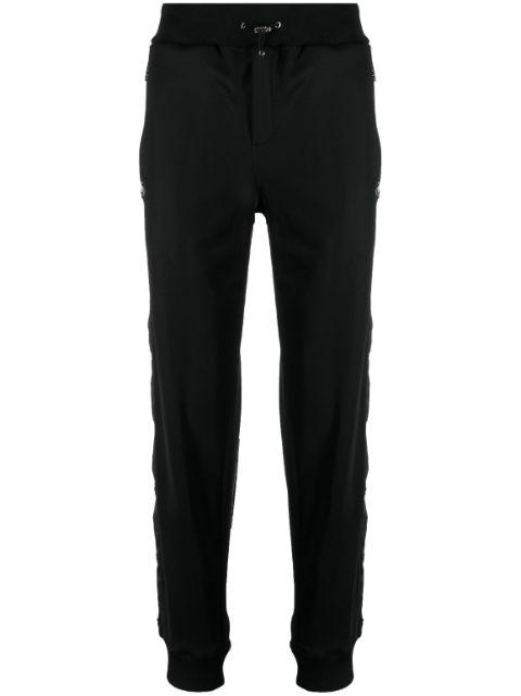 engraved-buttons drawstring track pants by PHILIPP PLEIN