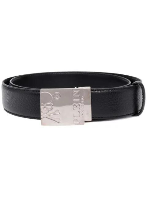 engraved-logo buckle belt by PHILIPP PLEIN