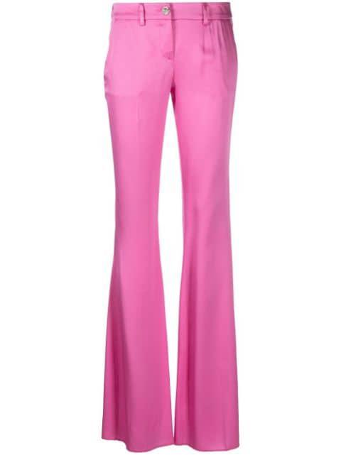 flared satin trousers by PHILIPP PLEIN