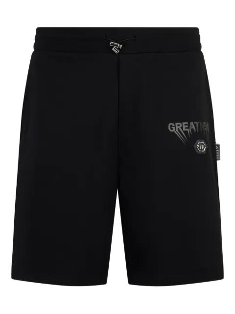 fleece logo shorts by PHILIPP PLEIN