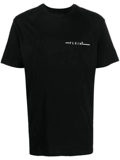 flocked logo-print T-shirt by PHILIPP PLEIN