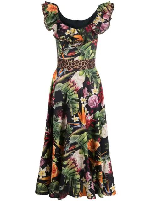 floral-print maxi dress by PHILIPP PLEIN