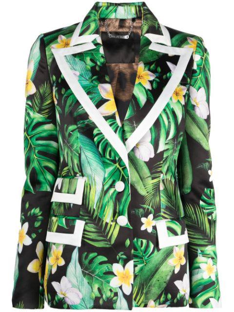 floral-print single-breasted blazer by PHILIPP PLEIN