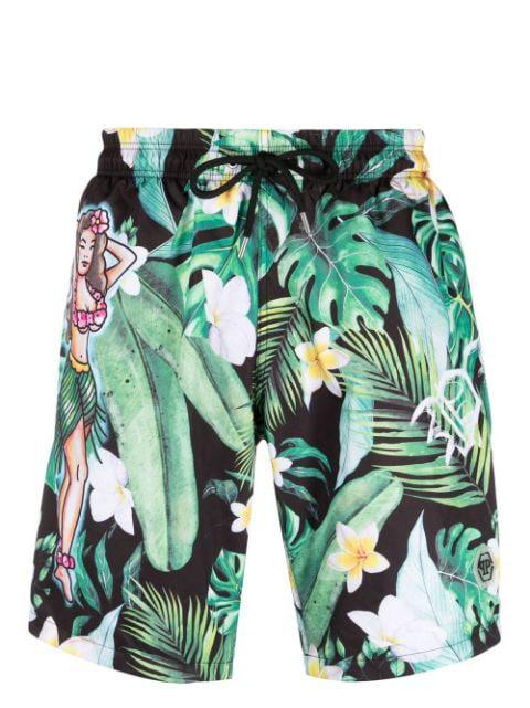 floral-print swim shorts by PHILIPP PLEIN