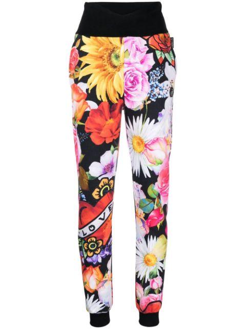 floral-print track pants by PHILIPP PLEIN