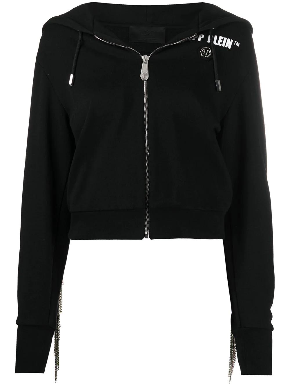 fringe detail hoodie by PHILIPP PLEIN