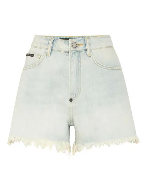 fringed-edge shorts by PHILIPP PLEIN