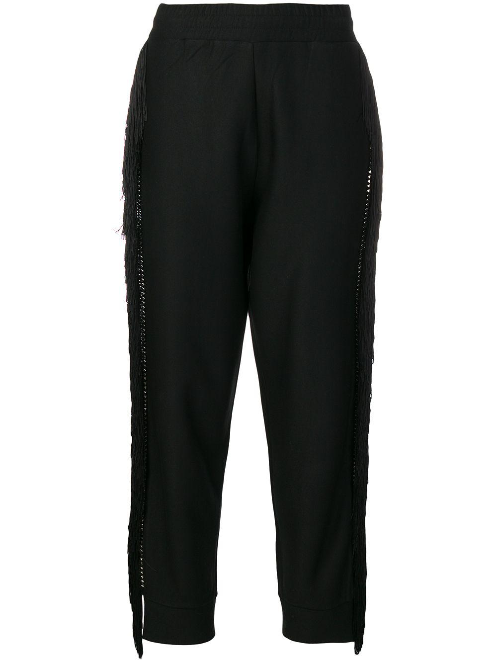 fringed trim straight trousers by PHILIPP PLEIN