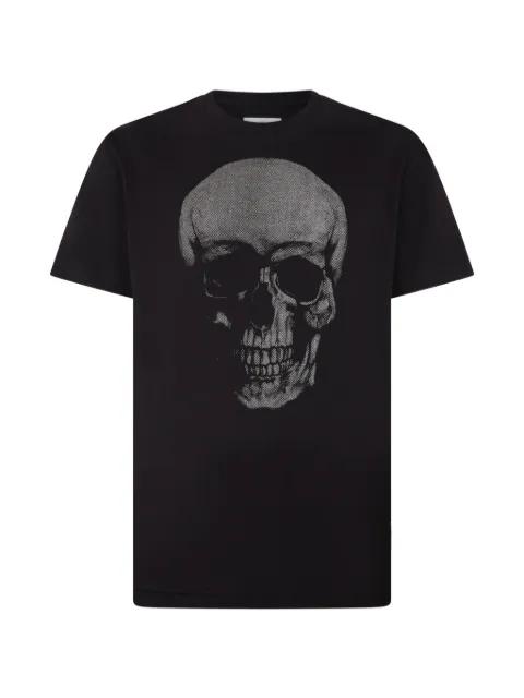 glitter skull round neck T-shirt by PHILIPP PLEIN