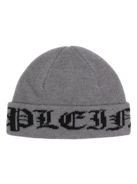 gothic plein wool beanie hat by PHILIPP PLEIN