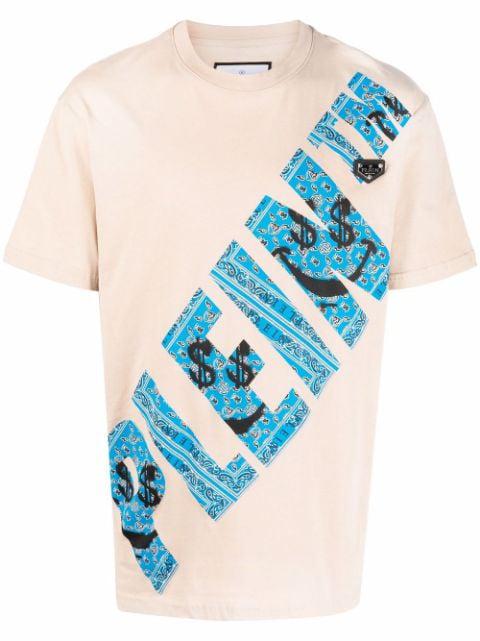 graffiti-print round neck T-shirt by PHILIPP PLEIN
