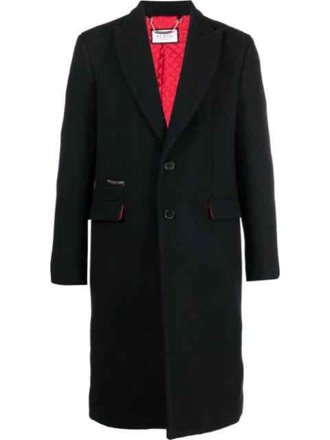 graffiti-print single-breasted coat by PHILIPP PLEIN