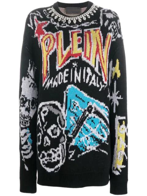 grafitti-print sweatshirt by PHILIPP PLEIN