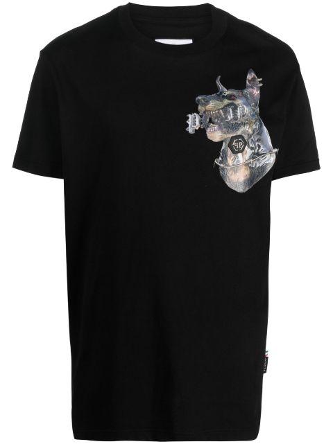 graphic-print cotton T-shirt by PHILIPP PLEIN