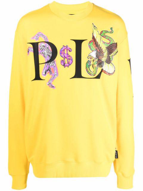 graphic-print cotton sweatshirt by PHILIPP PLEIN