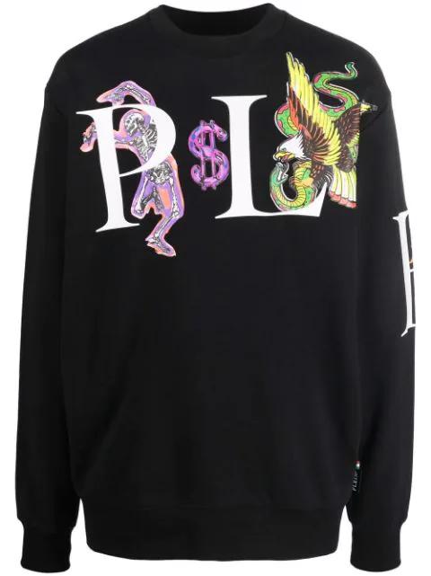 graphic-print cotton sweatshirt by PHILIPP PLEIN