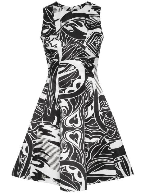 graphic-print duchesse mini dress by PHILIPP PLEIN