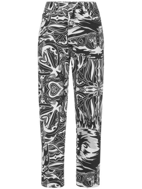 graphic-print jeans by PHILIPP PLEIN