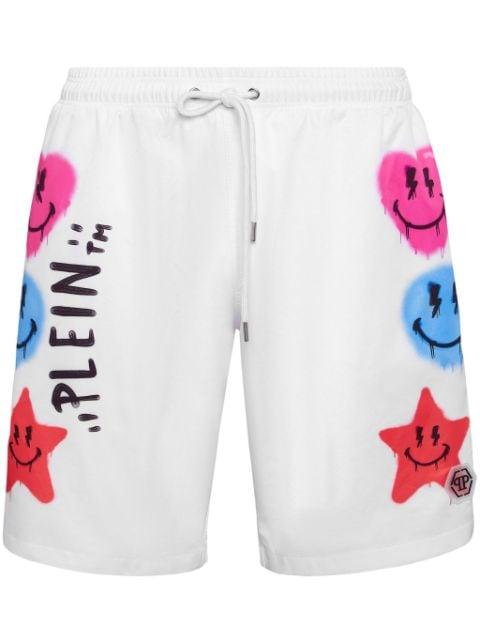 graphic-print swim shorts by PHILIPP PLEIN
