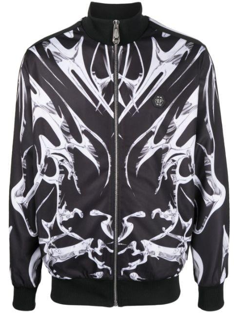 graphic-print zip-up jacket by PHILIPP PLEIN