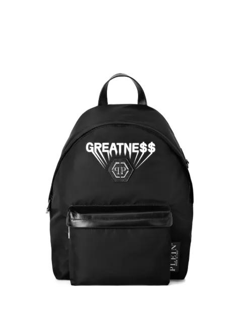 greatness-print backpack by PHILIPP PLEIN
