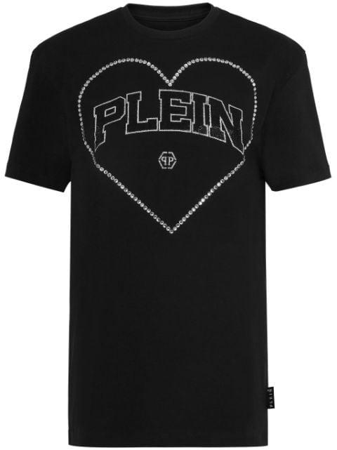 heart motif cotton T-shirt by PHILIPP PLEIN