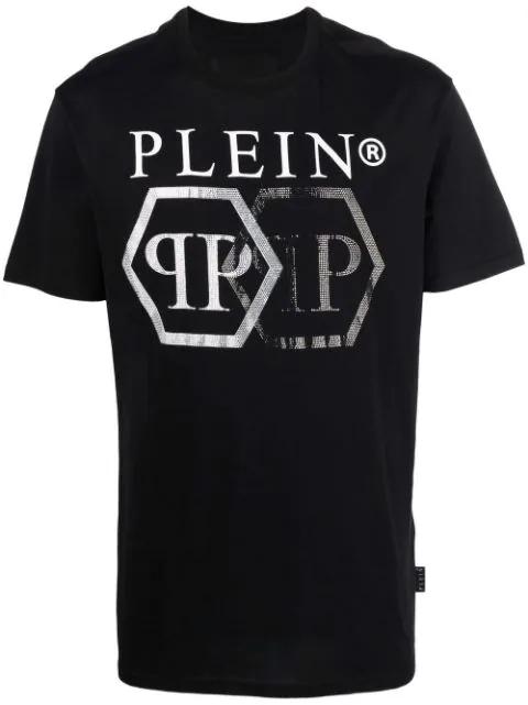 hexagon crystal logo T-shirt by PHILIPP PLEIN