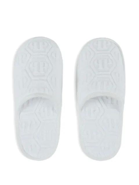 hexagon flat slippers by PHILIPP PLEIN