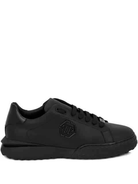 hexagon-logo leather sneakers by PHILIPP PLEIN