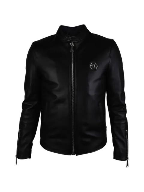 hexagonal logo biker jacket by PHILIPP PLEIN