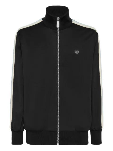 high-neck zip-up track jacket by PHILIPP PLEIN