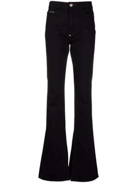 high-rise flared jeans by PHILIPP PLEIN