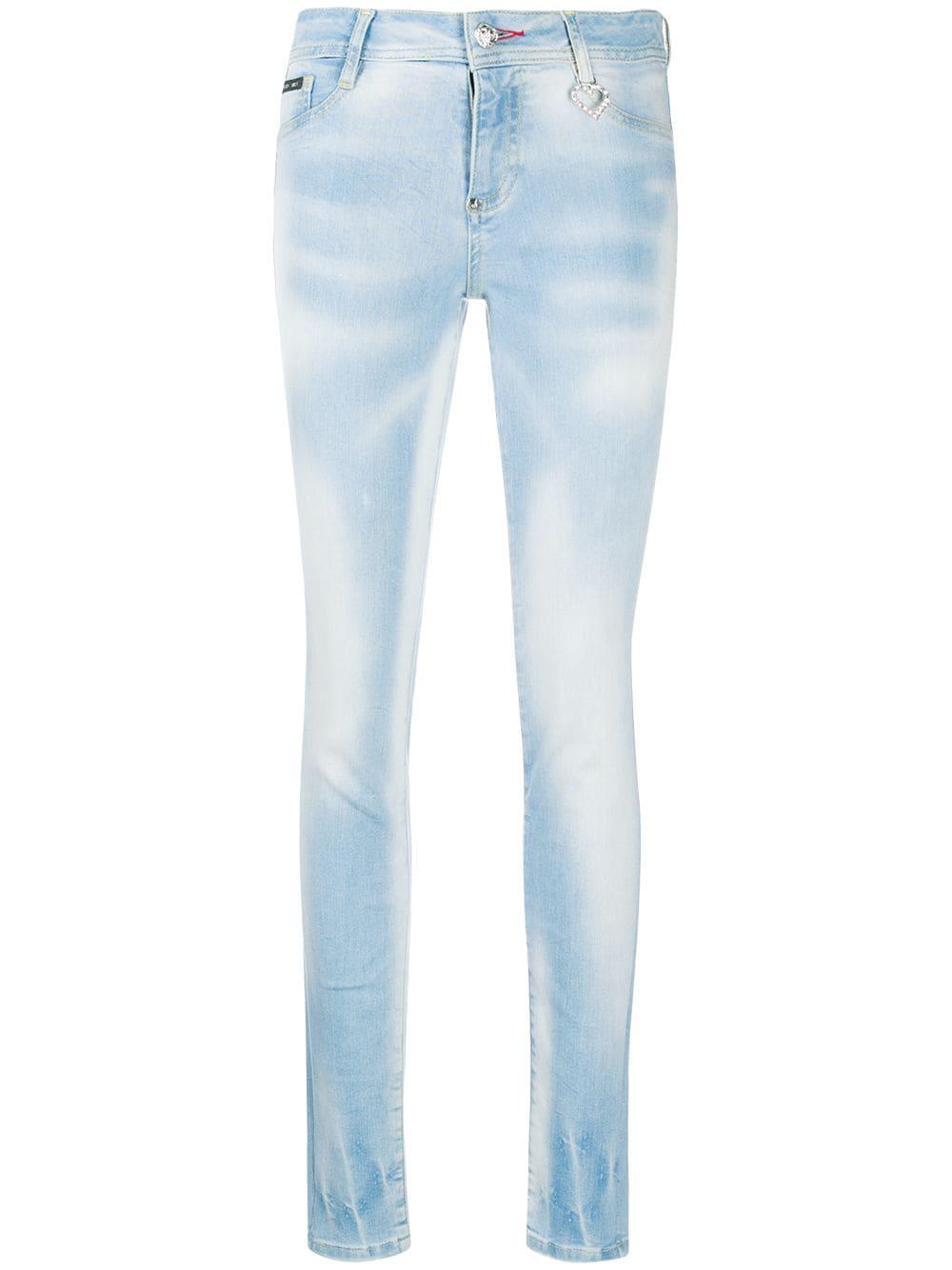 high rise skinny fit jeggings by PHILIPP PLEIN