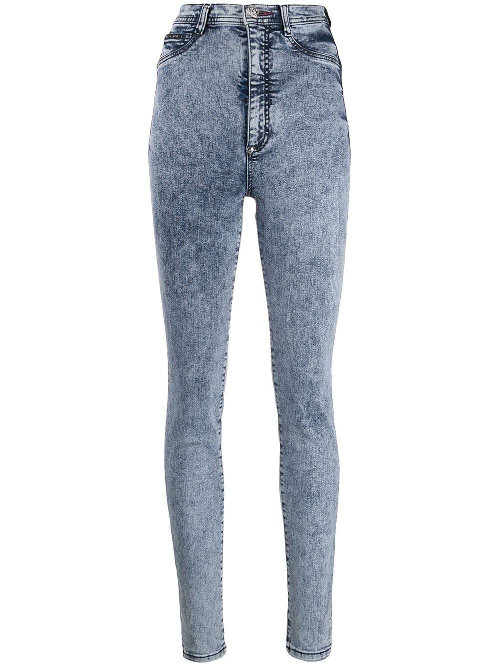 high-rise skinny jeans by PHILIPP PLEIN