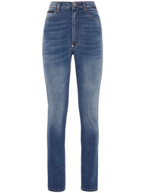 high-rise skinny jeans by PHILIPP PLEIN