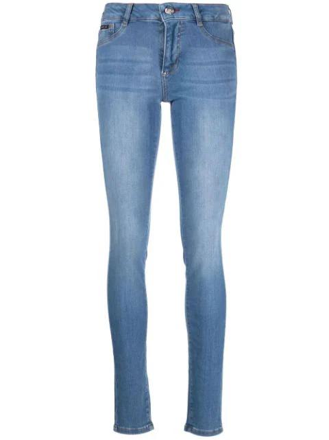 high-rise skinny jeggings by PHILIPP PLEIN