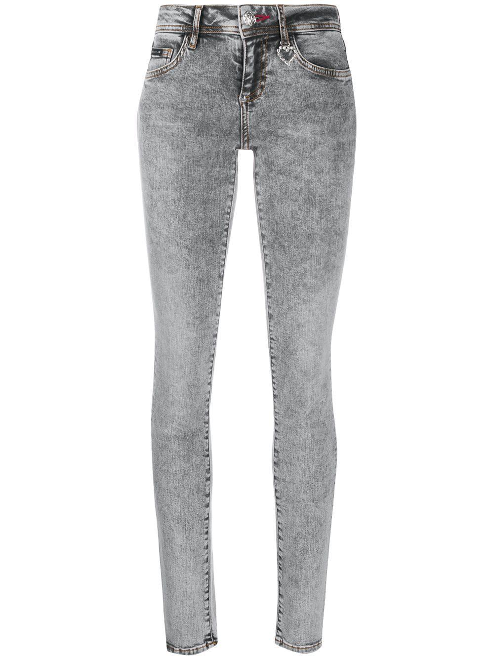 high rise slim-fit jeans by PHILIPP PLEIN