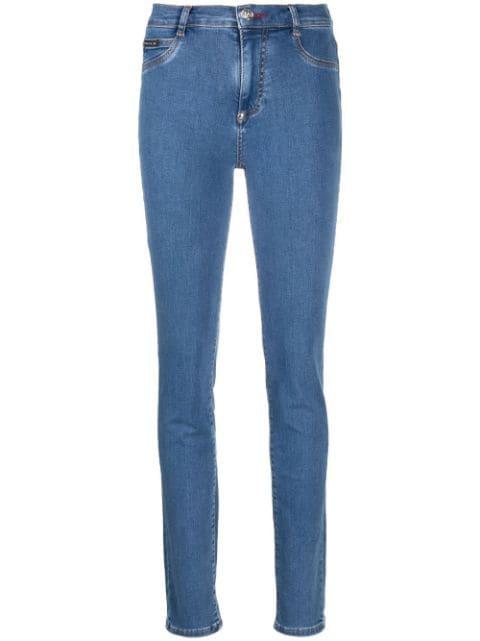 high-waist skinny-cut jeans by PHILIPP PLEIN