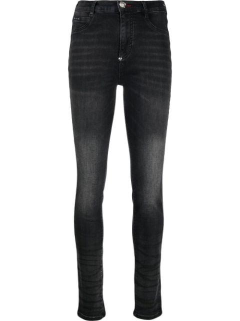 high-waist skinny-cut jeans by PHILIPP PLEIN
